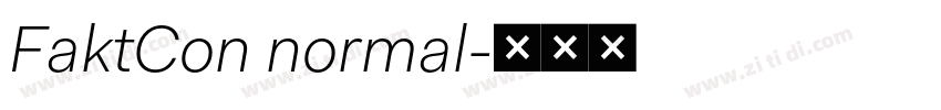 FaktCon normal字体转换
